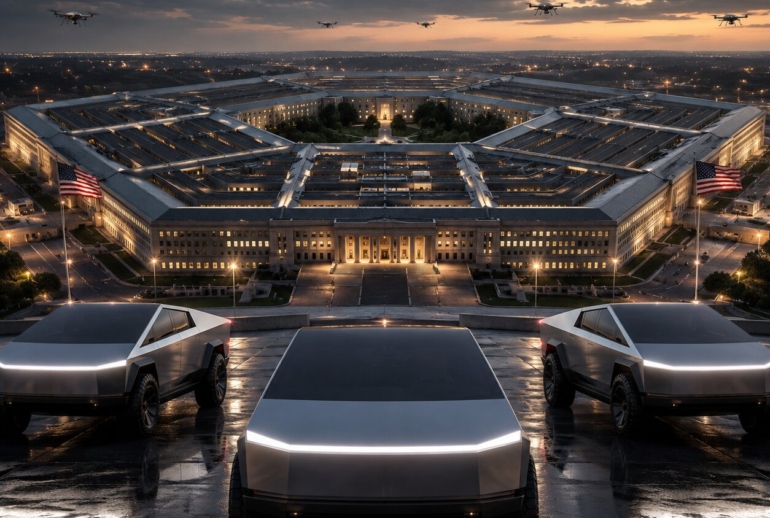 pentagon big tech tesla cybertrucks