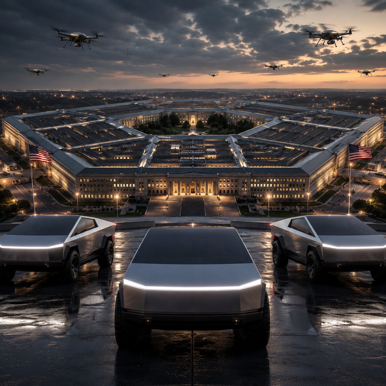 pentagon big tech tesla cybertrucks
