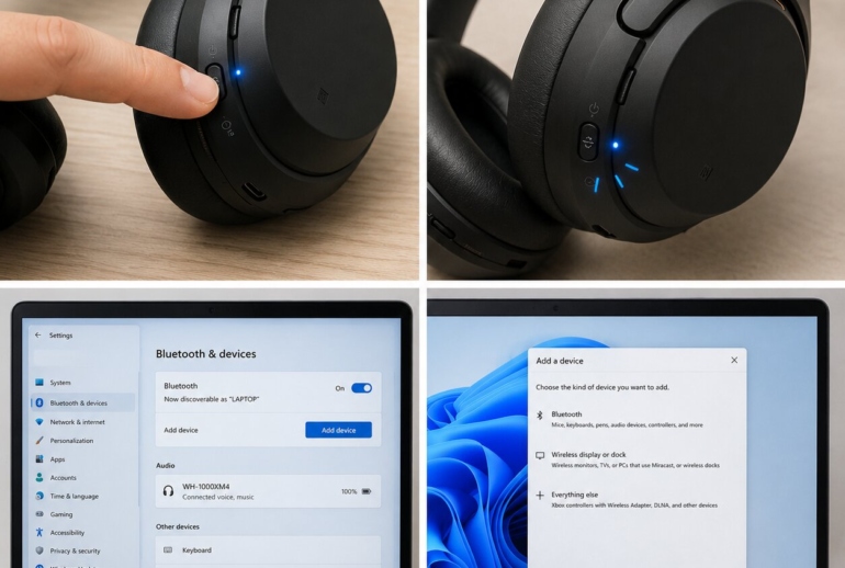 How to Connect Sony WH-1000XM4 to Laptop